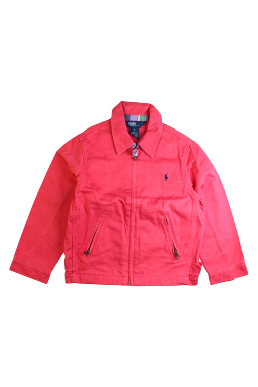 A Red Lightweight Jackets from Polo Ralph Lauren in size 4T for girl. (Front View)