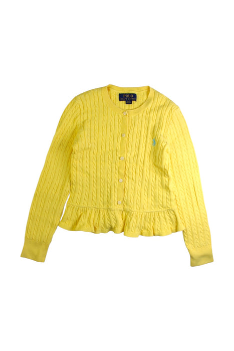 A Yellow Cardigans from Polo Ralph Lauren in size 7Y for girl. (Front View)