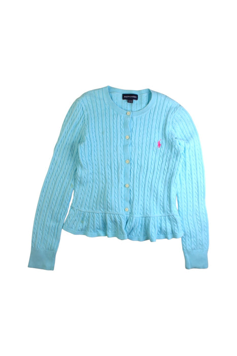 A Blue Cardigans from Ralph Lauren in size 8Y for girl. (Front View)