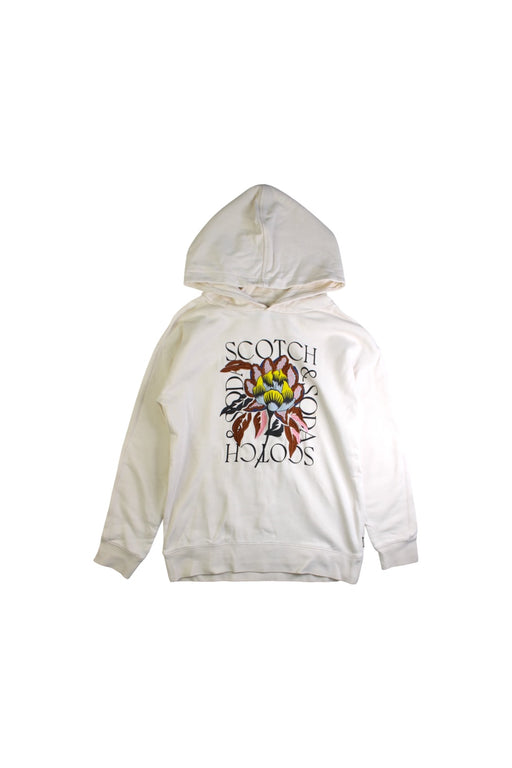 A White Hooded Sweatshirts from Scotch & Soda in size 10Y for girl. (Front View)