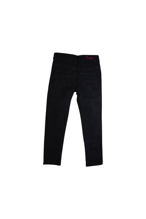 A Black Jeans from La Compagnie des Petits in size 6T for girl. (Back View)