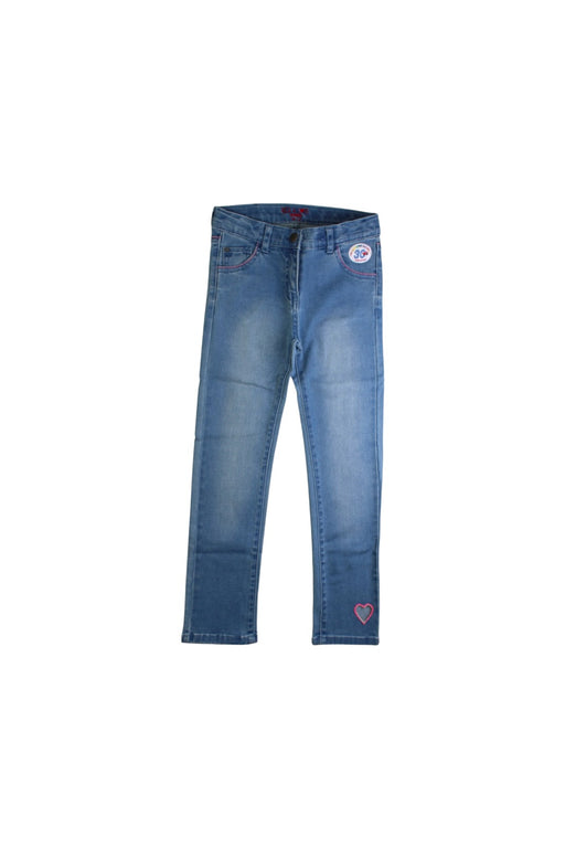 A Blue Jeans from La Compagnie des Petits in size 6T for girl. (Front View)