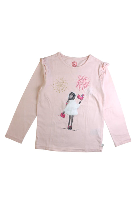 A Pink Long Sleeve Tops from La Compagnie des Petits in size 6T for girl. (Front View)