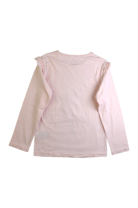 A Pink Long Sleeve Tops from La Compagnie des Petits in size 6T for girl. (Back View)