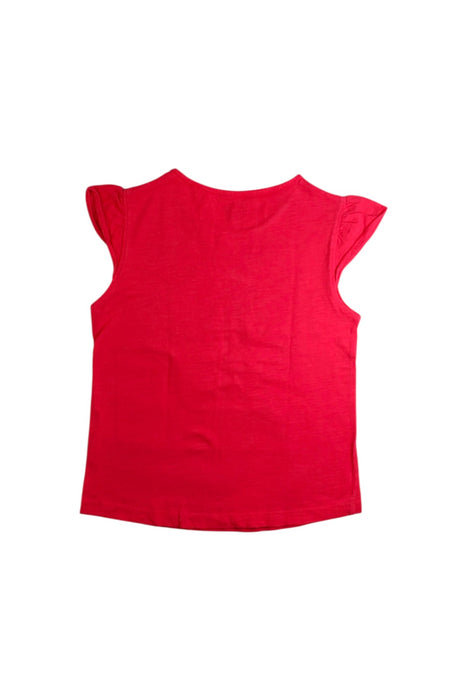 A Red Sleeveless Tops from La Compagnie des Petits in size 6T for girl. (Back View)