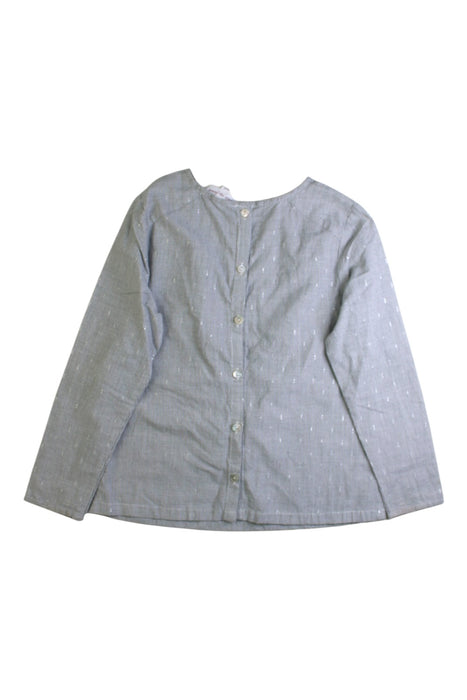 A Grey Long Sleeve Tops from Excuse My French in size 6T for girl. (Back View)