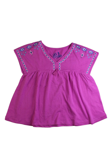 A Purple Short Sleeve Tops from La Compagnie des Petits in size 6T for girl. (Front View)