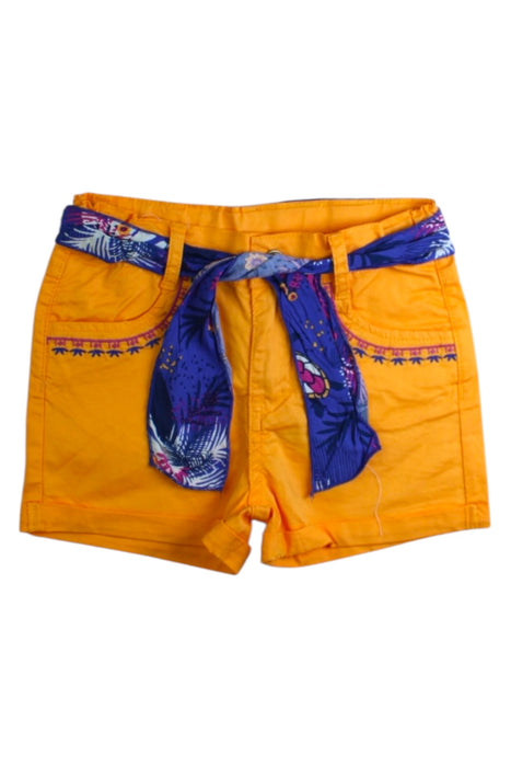 A Orange Shorts from La Compagnie des Petits in size 5T for girl. (Front View)
