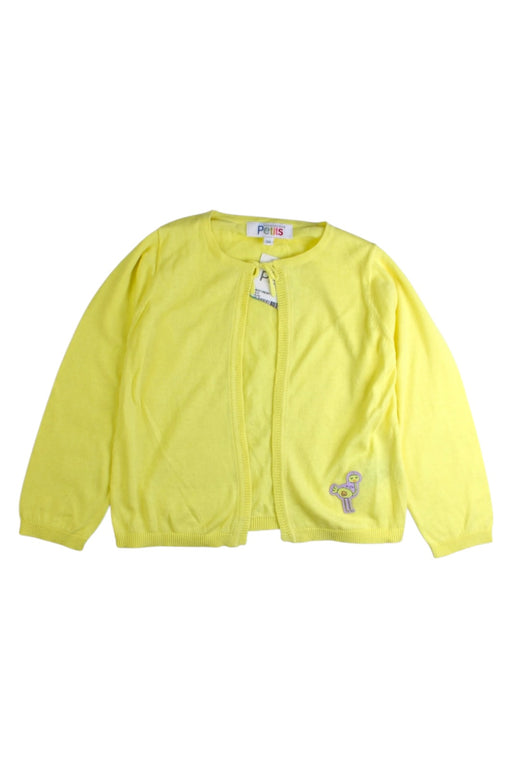 A Yellow Cardigans from La Compagnie des Petits in size 3T for girl. (Front View)