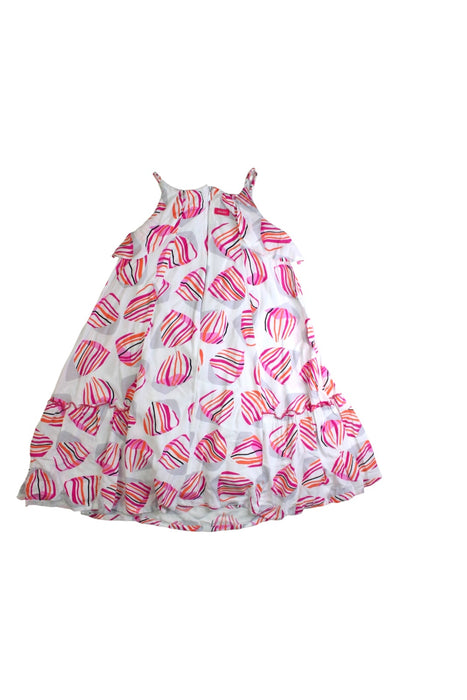 A Pink Sleeveless Dresses from Catimini in size 4T for girl. (Back View)