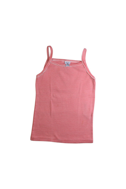 A Pink Sleeveless Tops from Petit Bateau in size 6T for girl. (Front View)