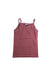 A Red Sleeveless Tops from Petit Bateau in size 6T for girl. (Front View)