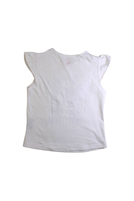 A White Sleeveless Tops from La Compagnie des Petits in size 6T for girl. (Back View)