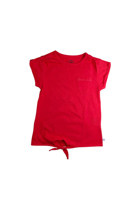 A Red Short Sleeve Tops from La Compagnie des Petits in size 6T for girl. (Front View)