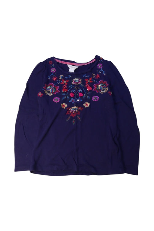 A Navy Long Sleeve Tops from Monsoon in size 5T for girl. (Front View)