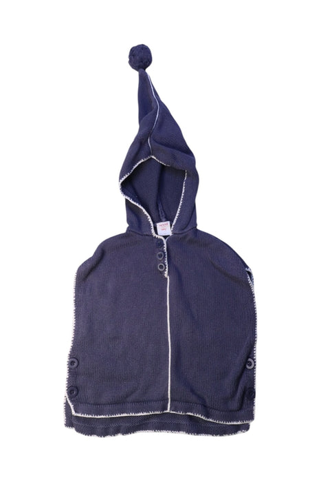 A Navy Capes & Ponchos from Seed in size 4T for neutral. (Front View)