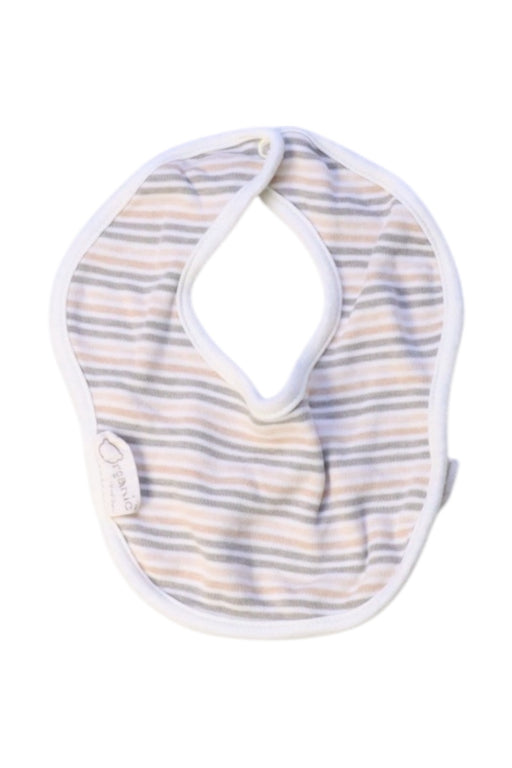 A White Bibs from Organic Natural Charm in size O/S for neutral. (Front View)