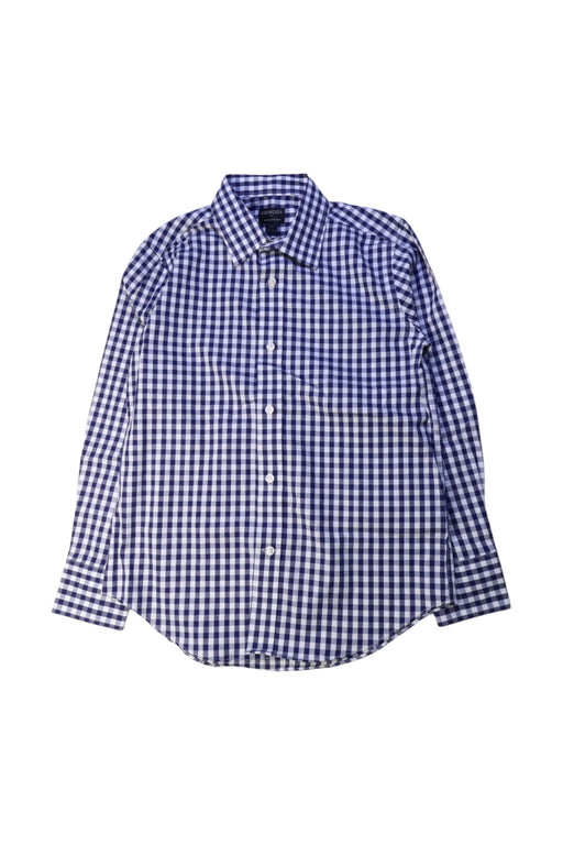 A Blue Long Sleeve Shirts from Crewcuts in size 8Y for boy. (Front View)