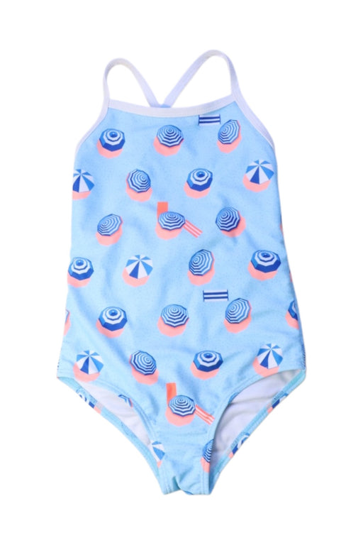A Blue Swimsuits from Snapper Rock in size 4T for girl. (Front View)