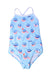 A Blue Swimsuits from Snapper Rock in size 4T for girl. (Front View)