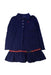 A Navy Long Sleeve Dresses from Ralph Lauren in size 6T for girl. (Front View)