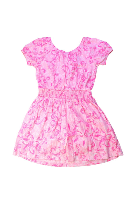 A Pink Short Sleeve Dresses from Lilly Pulitzer in size 4T for girl. (Front View)