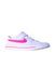 A White Sneakers from Nike in size 5T for girl. (Front View)