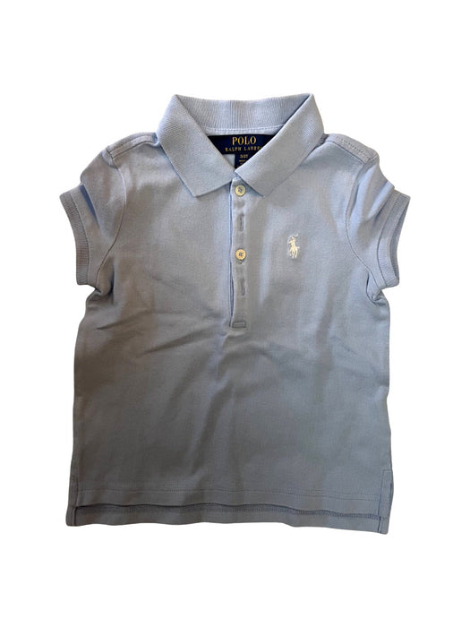 A Blue Short Sleeve Polos from Polo Ralph Lauren in size 3T for neutral. (Front View)