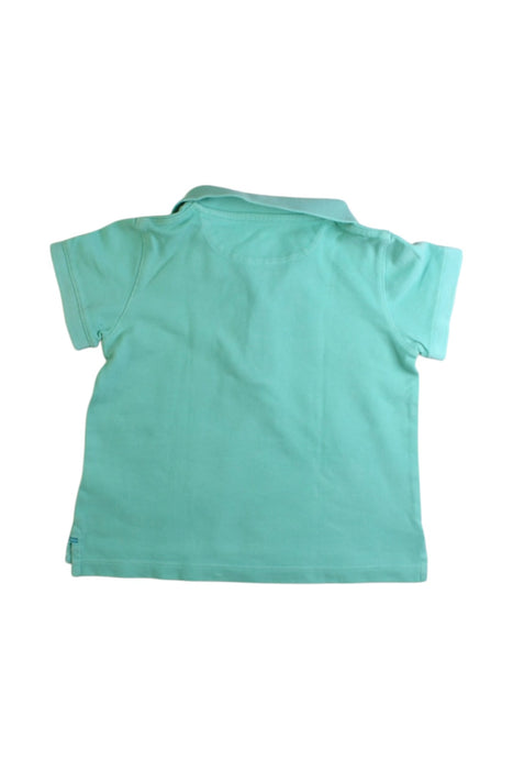 A Teal Short Sleeve Polos from Nanos in size 2T for boy. (Back View)