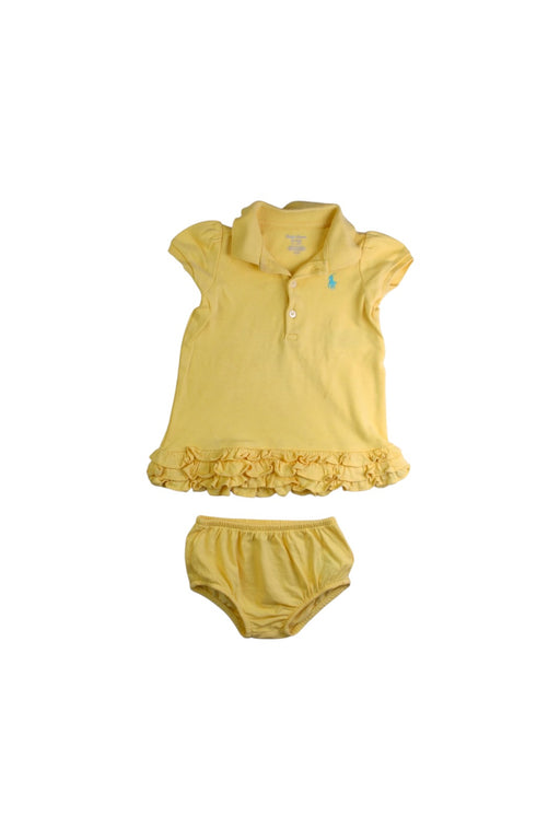 A Yellow Dress Sets from Ralph Lauren in size 3-6M for girl. (Front View)