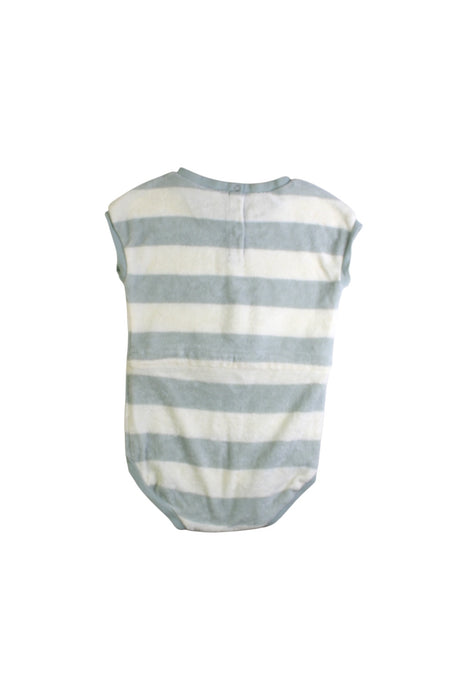 A Blue Short Sleeve Rompers from Quincy Mae in size 18-24M for neutral. (Back View)