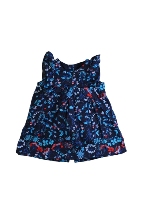 A Navy Sleeveless Tops from Jacadi in size 3-6M for girl. (Front View)