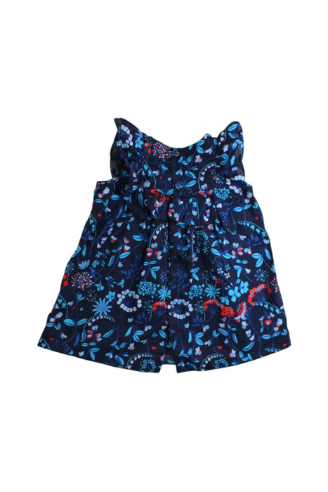 A Navy Sleeveless Tops from Jacadi in size 3-6M for girl. (Back View)