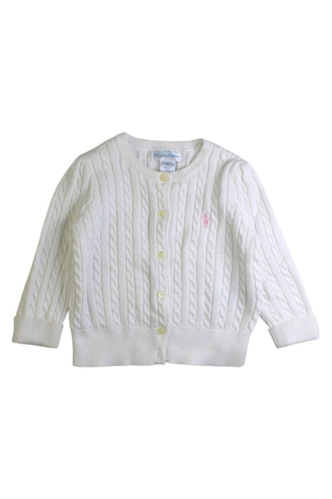 A White Cardigans from Ralph Lauren in size 6-12M for girl. (Front View)