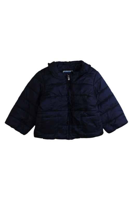 A Navy Puffer/Quilted Coats & Outerwear from Jacadi in size 6-12M for girl. (Front View)