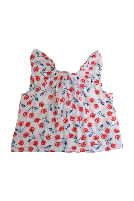 A Red Sleeveless Tops from Bonpoint in size 3T for girl. (Front View)