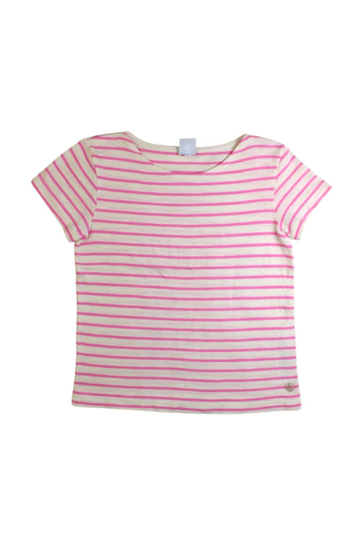 A White Short Sleeve T Shirts from Petit Bateau in size 6T for girl. (Front View)
