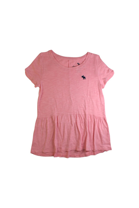 A Pink Short Sleeve Tops from Abercrombie & Fitch in size 13Y for girl. (Front View)