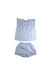 A Blue Shorts Sets from The Little White Company in size 5T for girl. (Front View)