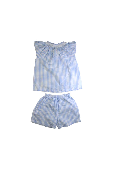 A Blue Shorts Sets from The Little White Company in size 5T for girl. (Back View)