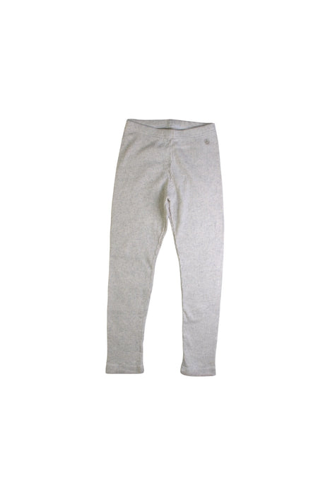 A Grey Leggings from Petit Bateau in size 6T for girl. (Front View)