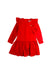 A Red Long Sleeve Dresses from Le Chic in size 4T for girl. (Front View)