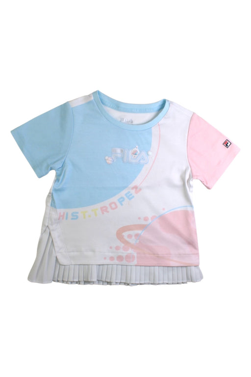 A Multicolour Short Sleeve T Shirts from Fila in size 4T for girl. (Front View)