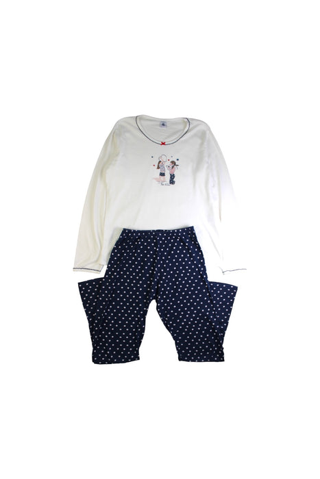 A Navy Pyjama Sets from Petit Bateau in size 12Y for girl. (Front View)