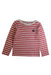 A Pink Long Sleeve T Shirts from Petit Bateau in size 6T for girl. (Front View)