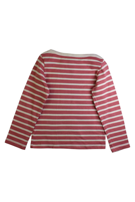 A Pink Long Sleeve T Shirts from Petit Bateau in size 6T for girl. (Back View)