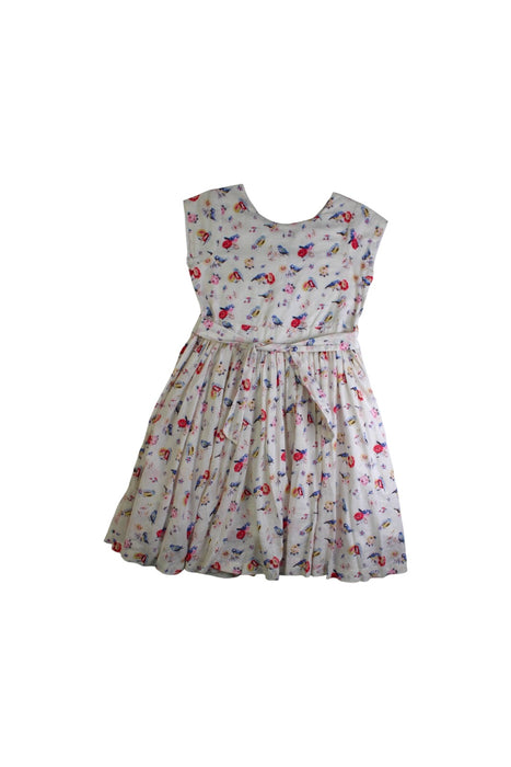 A White Sleeveless Dresses from Cath Kidston in size 5T for girl. (Front View)