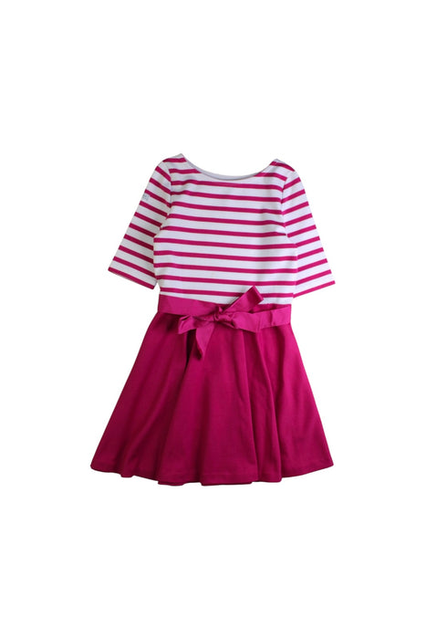 A Pink Long Sleeve Dresses from Polo Ralph Lauren in size 6T for girl. (Front View)