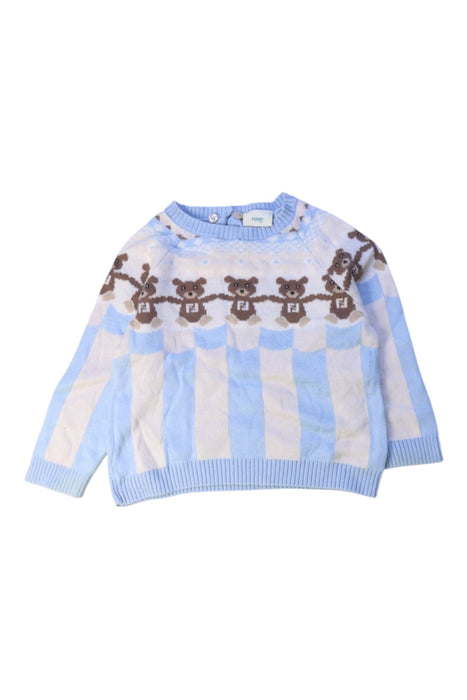 A Blue Knit Sweaters from Fendi in size 3-6M for neutral. (Front View)