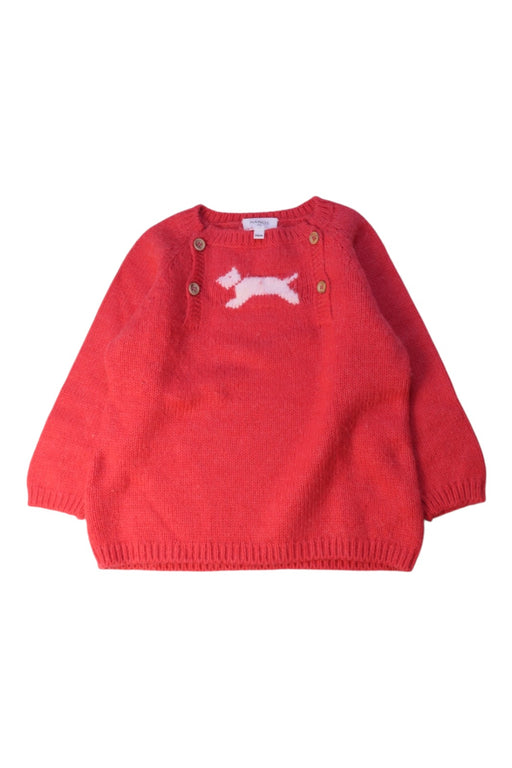 A Red Knit Sweaters from Nanos in size 3T for girl. (Front View)